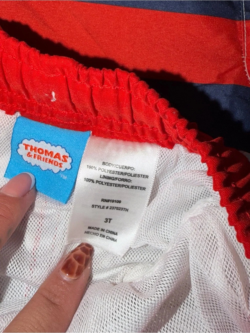 Thomas & Friends Boys Swim Trunks - Red & Blue